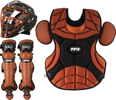 Louisville Pulse Static Blk/Brnt Org Adult Catcher's Set