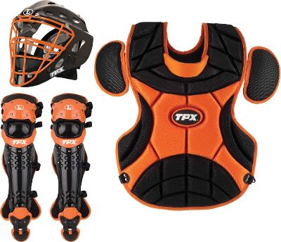 Louisville Pulse Static Blk/Org Adult Catcher's Set