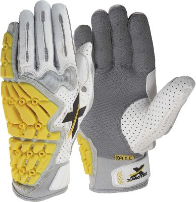 XPROTEX Mens WhiteGray RAYKR Protective Gloves Adult Baseball Batting Gloves