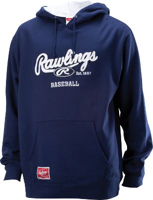 Rawlings Men's Navy Baseball Fleece Hoodie