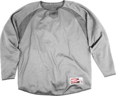 Rawlings Men's Mesh Fleece Long Sleeve Pullover - Small Gray - Outerwear