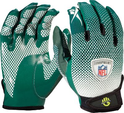 Reebok NFL Equipment Fade Grn/Wht Football Gloves