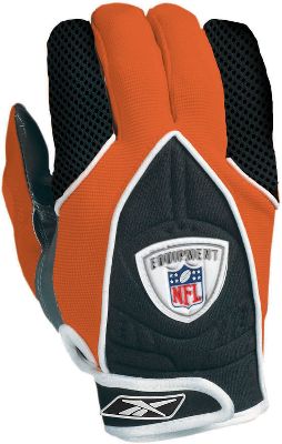 Reebok Adult NFL Equip XG3 Orange Football Gloves