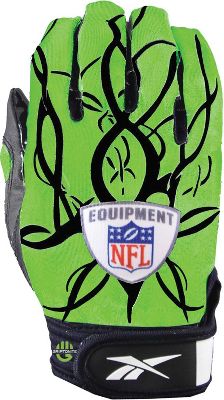 Reebok Adult NFL Mayhem Lime Football Gloves