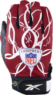 Reebok Adult NFL Mayhem Maroon Football Gloves