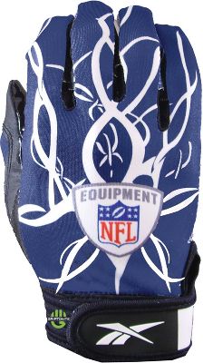 Reebok Adult NFL Mayhem Navy Football Gloves