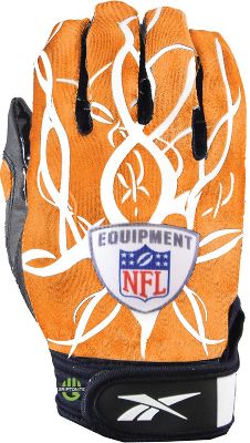 Reebok Adult NFL Mayhem Orange Football Gloves