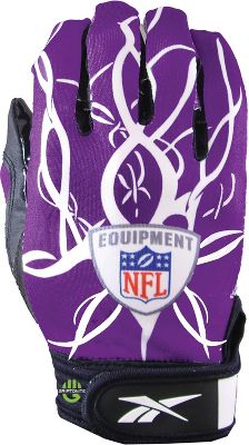 Reebok Adult NFL Mayhem Purple Football Gloves