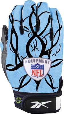 Reebok Adult NFL Mayhem Sky Blue Football Gloves
