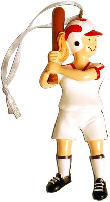 Chalk Talk Blonde Softball Player Ornament