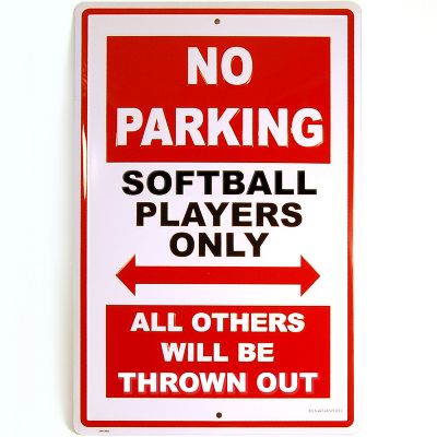 Chalk Talk Softball "Players Only" No Parking Sign