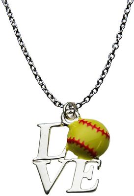 Chalk Talk Love Softball Necklace