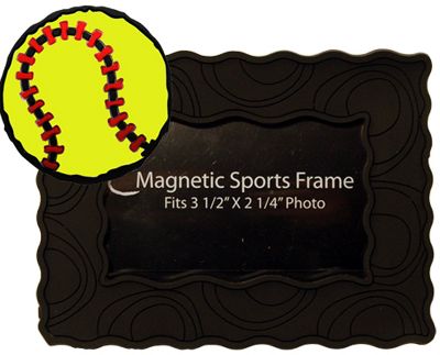 Chalk Talk Black Softball Magnetic Picture Frame Baseball Home Baseball Office