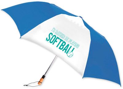Chalk Talk Royal Rather Be Playing Softball Umbrella - Baseball Home & Baseball Office