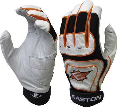 Easton Adult SV12 Pro Black/Orange Batting Gloves