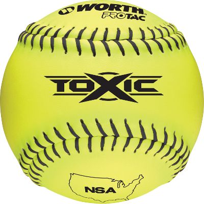 Worth 12" NSA Toxic Synthetic Yellow Softball