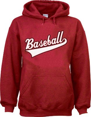 Team Express Mens Red Baseball Hoodie Baseball Outerwear