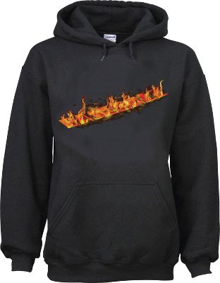Team Express Gear Men's Baseball Flames Hoodie