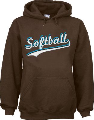 Team Express Gear Women's Brown "Softball" Hoodie