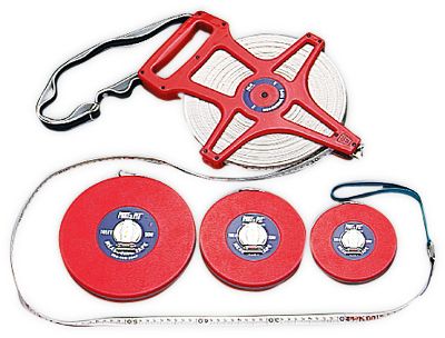 Softball - 100' Closed Reel Fiberglass Measuring Tape TM100 - Softball Maintenance & Supply