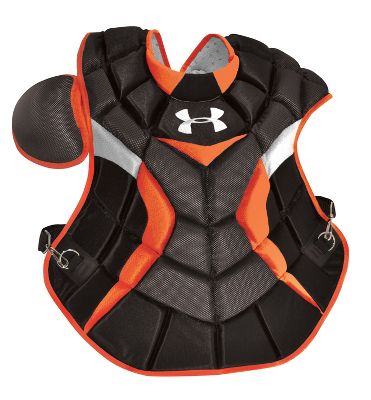 Under Armour Adult Blk/Org Pro Chest Protector
