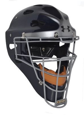 Under Armour Youth Blk/Sil Pro Catcher's Helmet