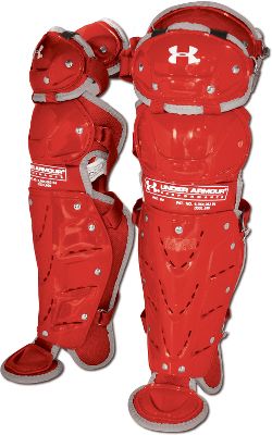 Under Armour Junior Scarlet Pro Leg Guards