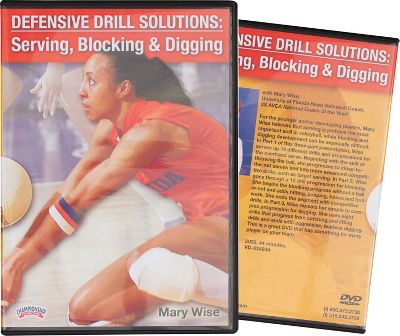 Defensive Drill Solutions:  Serving, Blocking & Digging - Volleyball DVD