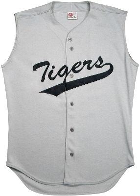 Baseball Rawlings Adult Solid Warp Knit Sleeveless Jersey Large Gray