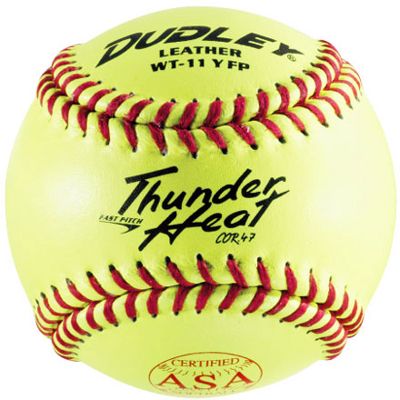 Dudley 11" ASA Yellow Fastpitch Softball