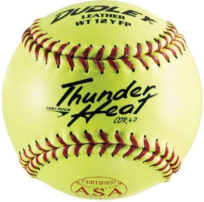 Dudley 12" Yellow ASA .47 Cor  Fastpitch Softball