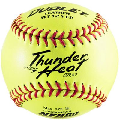 Dudley 12" Yellow NFHS .47 Cor Fastpitch Softball 