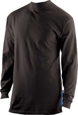 Baseball Express Youth Black Long Sleeve Mock Shirt