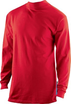 Baseball Express Youth Red Long Sleeve Mock Shirt