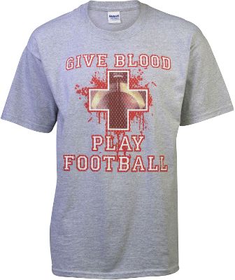 Football America Adult "Give Blood" T-Shirt