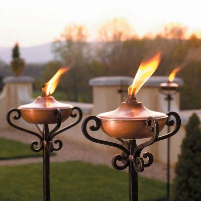 Staked Copper Torch with Spillproof Bowl