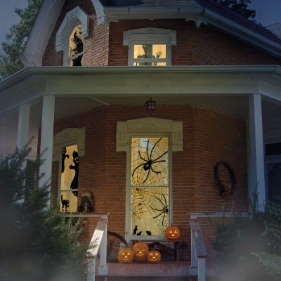 spider halloween window decorations