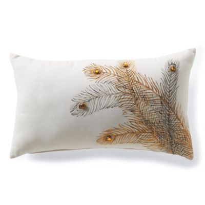 Outdoor Hand-painted Peacock Feather Pillow