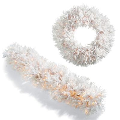 White Sugar Pine Pre-lit Greenery Collection