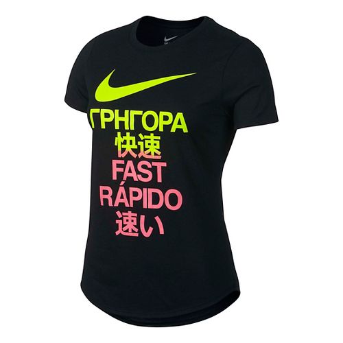 ladies black nike running top