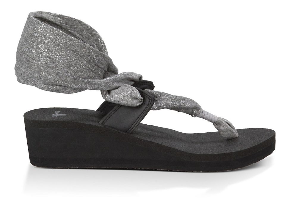 Sanuk Yoga Slinglet Wedge Metallic Sandals