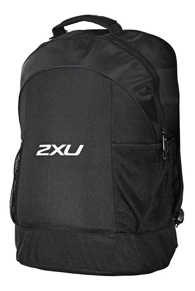 2XU&reg; Speed Backpack :: Featuring padded adjustable straps and a contoured back panel, this comfortable 2XU&reg; Speed Backpack is seriously versatile. With multiple internal pockets and two side water bottle holders, this popular fitness companion offers security for valuables thanks to a padded inner laptop pouch with Velcro security strap and a separate, easy access top zip. The ultimate everyday storage companion.   This web exclusive item ships separately within the continental U.S. only. You can count on this item to ship in 3-5 business days!