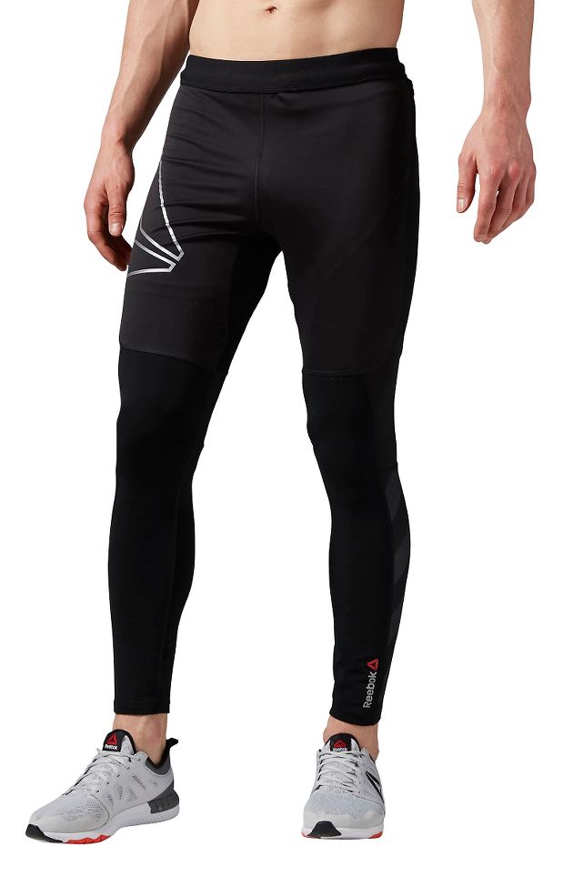 Mens Reebok One Series Running Winter Tights & Leggings Pants at Road