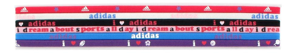 Kids adidas Girls Spirit Hairband 6-Pk Headwear