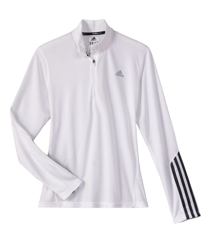 Womens adidas Response Long Sleeve Half Zip Technical Tops