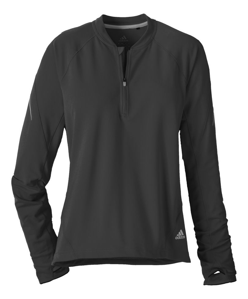 Womens adidas Sequencials Tee Long Sleeve 1/2 Zip Technical Tops