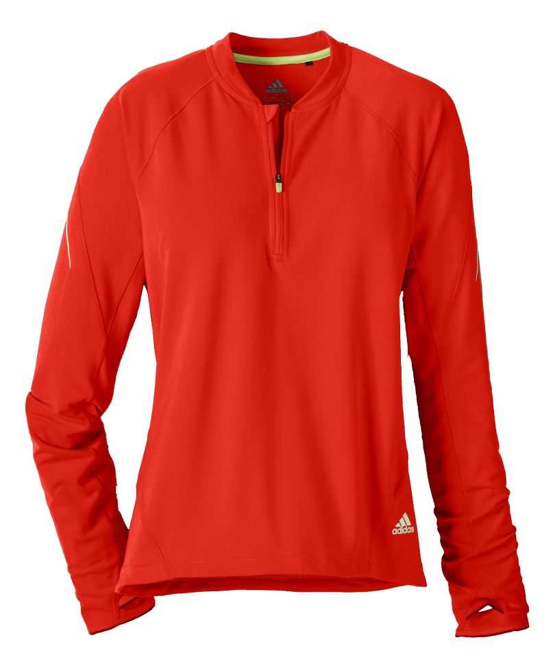 Womens adidas Sequencials Tee Long Sleeve 1/2 Zip Technical Tops