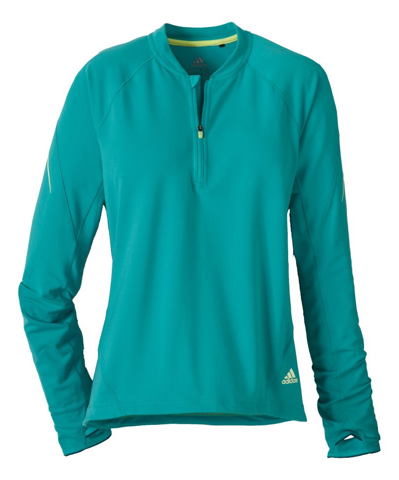 Womens adidas Sequencials Tee Long Sleeve 1/2 Zip Technical Tops
