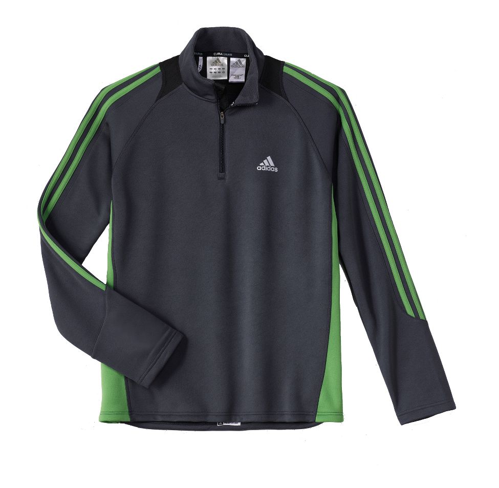 Mens adidas Response Long Sleeve Half Zip Fleece Technical Tops