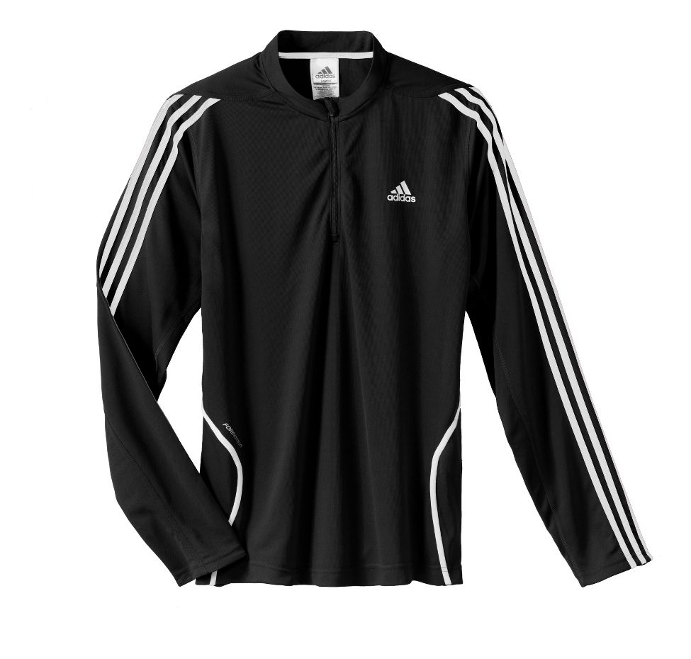 Mens adidas Response DS Long Sleeve 1/2 Zip Technical Tops
